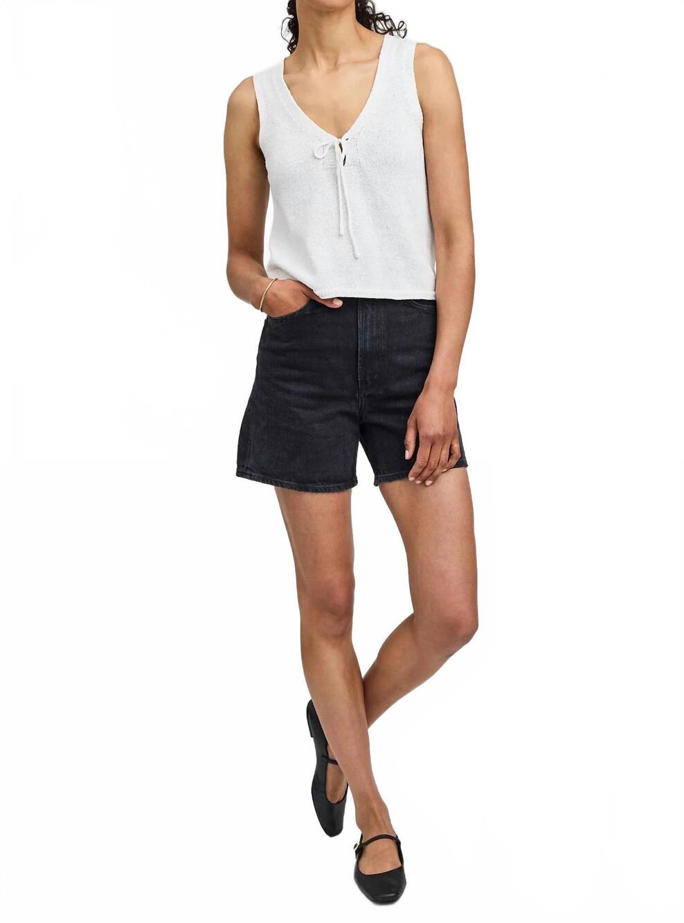 NEW GENTLE FAWN rebel knit tank in white
